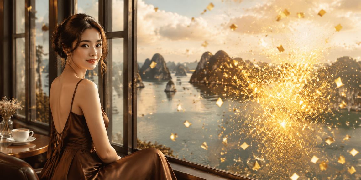 Khung cảnh Hạ Long với ly cà phê Việt gợi trải nghiệm ưu đãi VIP thư thái