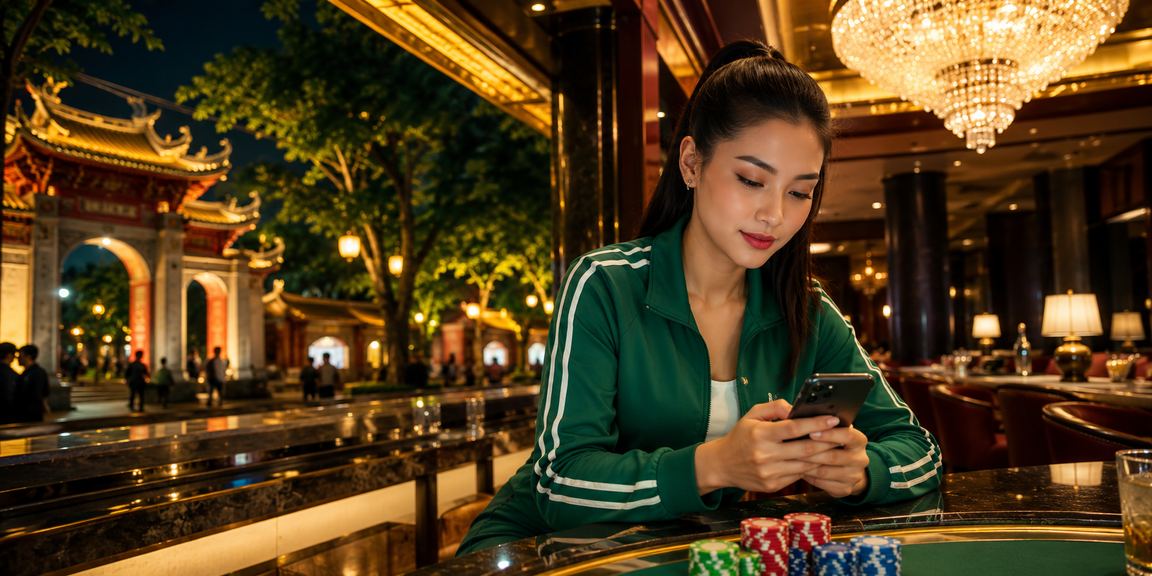 Người dùng Hà Nội quan sát bàn baccarat để hiểu nhịp game và giới hạn tiền